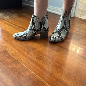 Snakeskin Ankle Boots